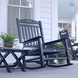 Amazon.com : Trex Outdoor Furniture by Polywood TXR100CB Yacht Club Rocking  Chair Rocker, Charcoal Black : Patio Rocking Chairs : Patio, Lawn & Garden